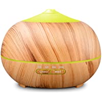 Difusor de aceite esencial- difusor de aromaterapia humidificador de niebla fría de 400 ml con 7 colores cambiantes de…